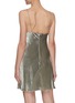 Back View - Click To Enlarge - ALICE & OLIVIA - 'CARMELINA' Cowl Neck Asymmetric Hem Velvet Mini Dress
