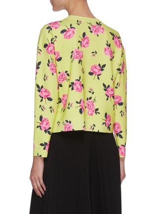 Back View - Click To Enlarge - ALICE & OLIVIA - Gleeson Stace Face' floral print sweater