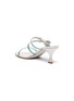  - RENÉ CAOVILLA - 'SALLY' Crystal Embellished Bow Triple Strip Mule Sandals