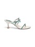 Main View - Click To Enlarge - RENÉ CAOVILLA - 'SALLY' Crystal Embellished Bow Triple Strip Mule Sandals