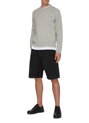 Figure View - Click To Enlarge - ACNE STUDIOS - Belted Denim Shorts