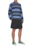 Figure View - Click To Enlarge - ACNE STUDIOS - Striped lightweight cotton blend sweater