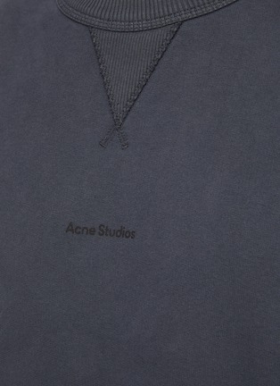  - ACNE STUDIOS - Logo Print Drop Shoulder Cotton Sweatshirt