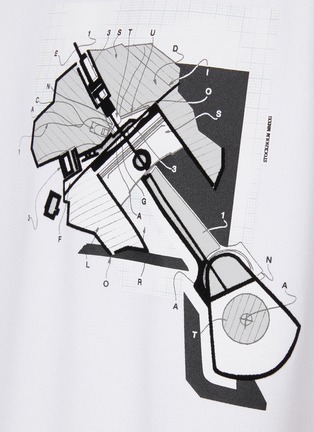  - ACNE STUDIOS - Extorr blueprint graphic T-shirt