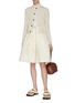 Figure View - Click To Enlarge - JIL SANDER - Belted wide leg gathered shorts