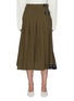 Main View - Click To Enlarge - JIL SANDER - Leather belt pleated wrap skirt