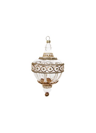 Main View - Click To Enlarge - SHISHI - Glitter Embellish Matte and Clear Glass Chandelier Ornament – Gold