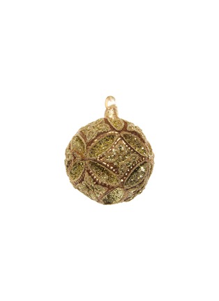 Main View - Click To Enlarge - SHISHI - Floral Jewel Glass Ball Ornament – Brown / Gold