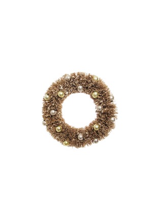 Main View - Click To Enlarge - SHISHI - Bead Glitter Wreath Ornament – Champagne