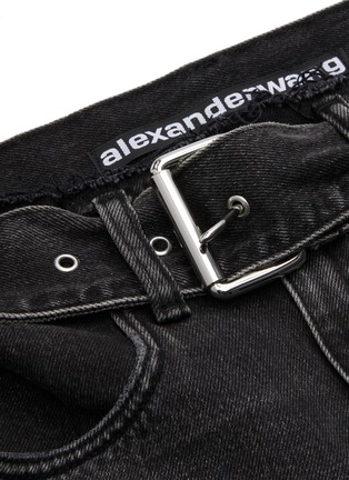  - ALEXANDER WANG - Belted paper bag waist denim shorts