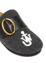 Detail View - Click To Enlarge - JW ANDERSON - Buckle Logo Felt Loafers