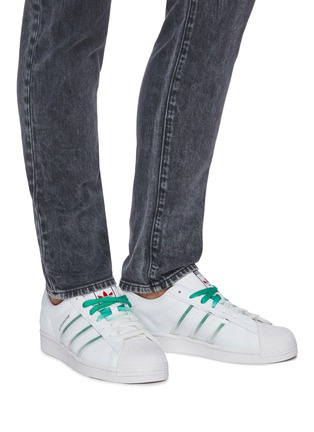 Figure View - Click To Enlarge - ADIDAS - Superstar' Gradient Lace Three Stripe Lace Up Sneakers