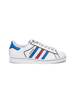 Main View - Click To Enlarge - ADIDAS - 'Superstar' Three Stripe Lace Up Sneakers