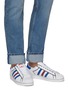 Figure View - Click To Enlarge - ADIDAS - 'Superstar' Three Stripe Lace Up Sneakers