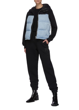 Figure View - Click To Enlarge - ALEXANDER WANG - Contrast Panel Hood Puffer Vest