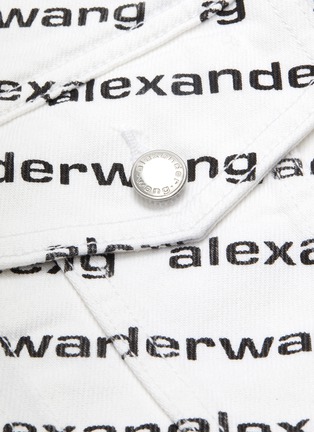  - ALEXANDER WANG - Logo Print Falling Back Denim Jacket