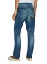 Back View - Click To Enlarge - FDMTL - Distressed Patchwork Raw Edge Denim Jeans