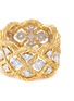 Detail View - Click To Enlarge - BUCCELLATI - 'Étoilée' diamond yellow gold lattice ring