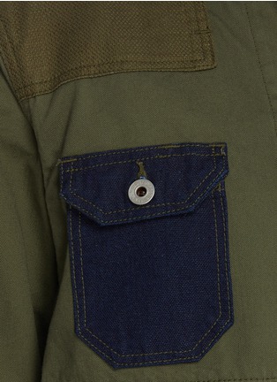  - FDMTL - Multi Fabric Patchwork Button Up Jacket