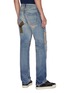 Back View - Click To Enlarge - FDMTL - Distressed Patchwork Whiskered Denim Jeans