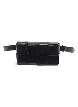 Main View - Click To Enlarge - BOTTEGA VENETA - 'Portatutto Mini' Intrecciato Leather Crossbody Bag