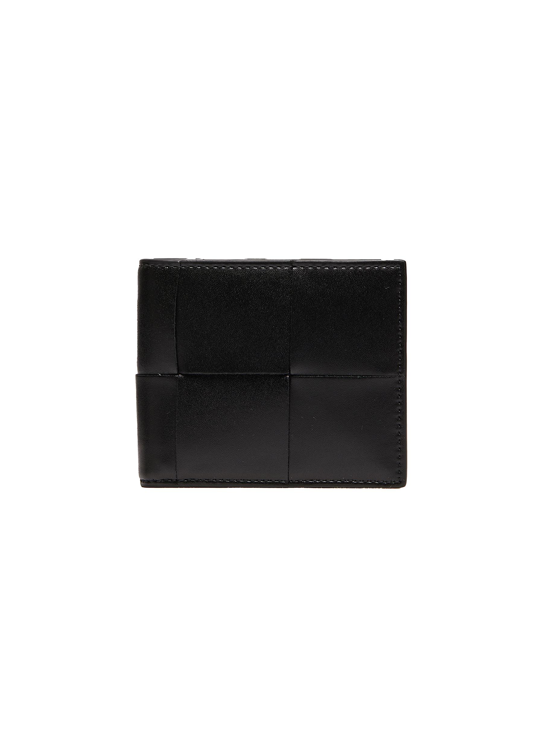 Intrecciato hotsell leather wallet