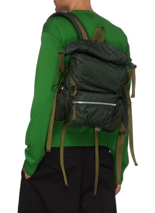 Figure View - Click To Enlarge - BOTTEGA VENETA - Jacquard Nylon Backpack