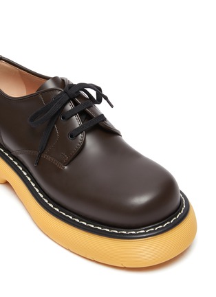 Detail View - Click To Enlarge - BOTTEGA VENETA - Platform Tread Sole Leather Derby Shoes