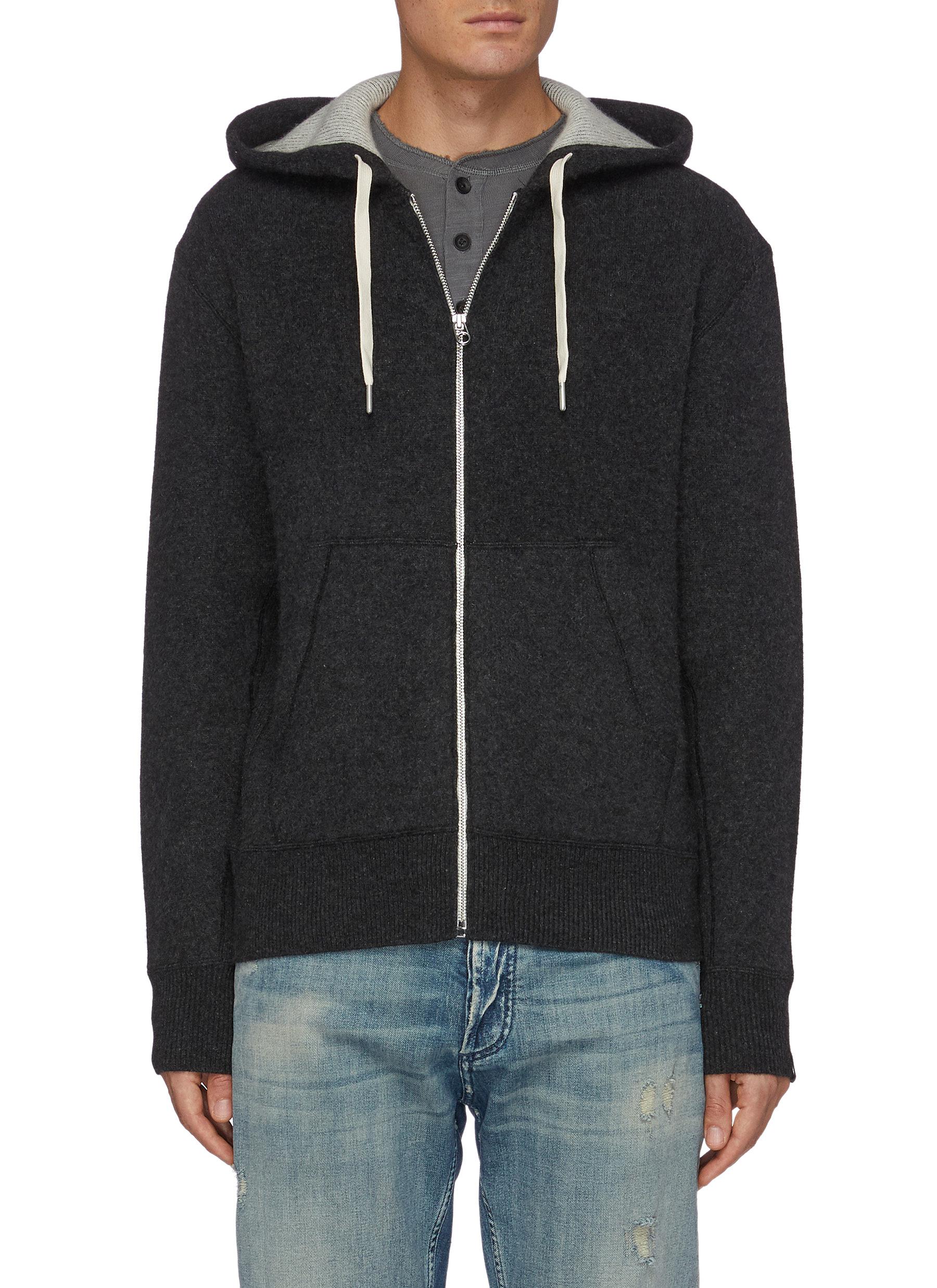 RAG & BONE'Venture' cashmere zip up hoodie | DailyMail