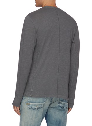 Back View - Click To Enlarge - RAG & BONE - Cotton henley T-shirt