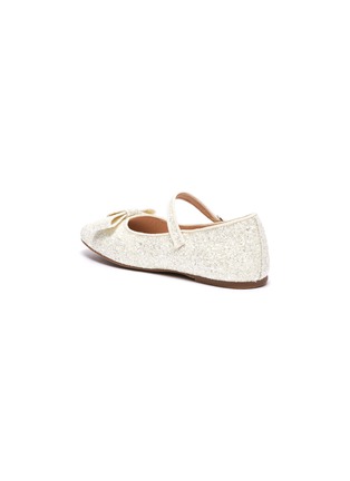 Detail View - Click To Enlarge - AGE OF INNOCENCE - Ellen' Glitter Bow Ankle Strap Kids Ballet Flats