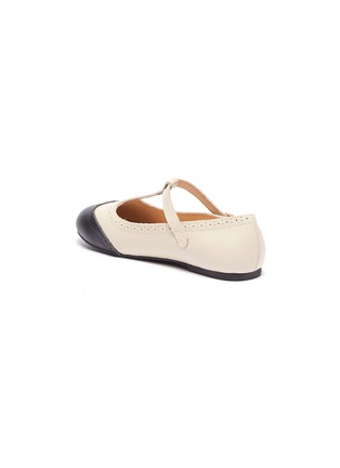 Figure View - Click To Enlarge - AGE OF INNOCENCE - Kathryn' perforated detail kids leather ballerina flats