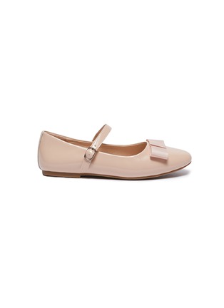 Main View - Click To Enlarge - AGE OF INNOCENCE - Ellen' Bow Ankle Strap Kids Ballet Flats