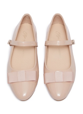 Figure View - Click To Enlarge - AGE OF INNOCENCE - Ellen' Bow Ankle Strap Kids Ballet Flats