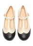Figure View - Click To Enlarge - AGE OF INNOCENCE - Kathryn' perforated detail toddler leather ballerina flats