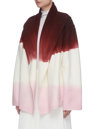 Detail View - Click To Enlarge - GABRIELA HEARST - x Lane Crawford 170th Collection 'Harris' dip-dyed cashmere wrap jacket