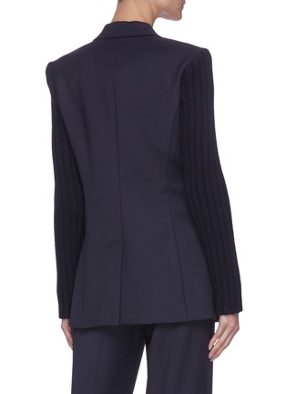 Back View - Click To Enlarge - GABRIELA HEARST - x Lane Crawford 170th Collection 'Angela' ribbed cashmere sleeve blazer