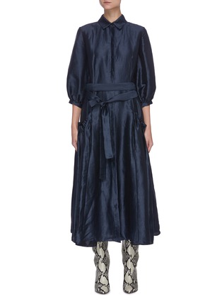 Main View - Click To Enlarge - GABRIELA HEARST - x Lane Crawford 170th Collection 'Cervantes' pleated pocket shirt dress
