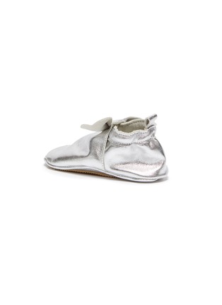 Detail View - Click To Enlarge - PATT'TOUCH - Alice' Bow Detail Elastic Collar Infant Leather Slippers