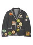 Front View - Click To Enlarge - THOM BROWNE  - x Lane Crawford hand embroidered rib trim suit