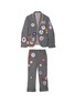Main View - Click To Enlarge - THOM BROWNE  - x Lane Crawford hand embroidered bicolour trim suit