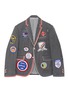 Front View - Click To Enlarge - THOM BROWNE  - x Lane Crawford hand embroidered bicolour trim suit
