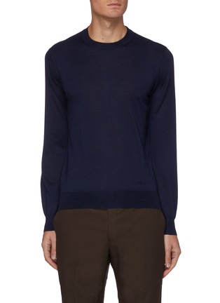 Main View - Click To Enlarge - BRIONI - Logo embroidered sweater