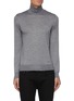 Main View - Click To Enlarge - BRIONI - Logo embroidered turtleneck sweater