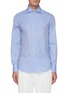 Main View - Click To Enlarge - BRUNELLO CUCINELLI - Spread collar cotton twill shirt