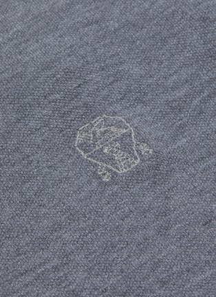  - BRUNELLO CUCINELLI - Logo embroidered polo collar sweatshirt