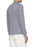Back View - Click To Enlarge - BRUNELLO CUCINELLI - Logo embroidered polo collar sweatshirt