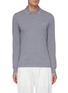Main View - Click To Enlarge - BRUNELLO CUCINELLI - Logo embroidered polo collar sweatshirt