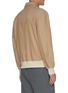 Back View - Click To Enlarge - BRUNELLO CUCINELLI - Contrast Cuff Flap Pocket Zip Up Wool Cotton Blend Jacket