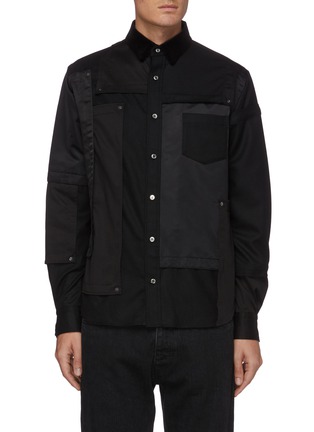Main View - Click To Enlarge - SACAI - Chest patch pocket panel shirt